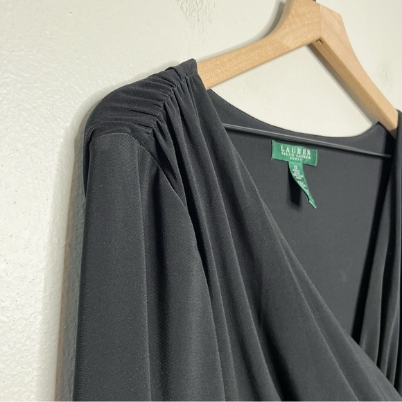 Lauren Ralph Lauren Women Midi Dress‎ 12 Slinky Traverls Gold Slimming Evening - Picture 7 of 9